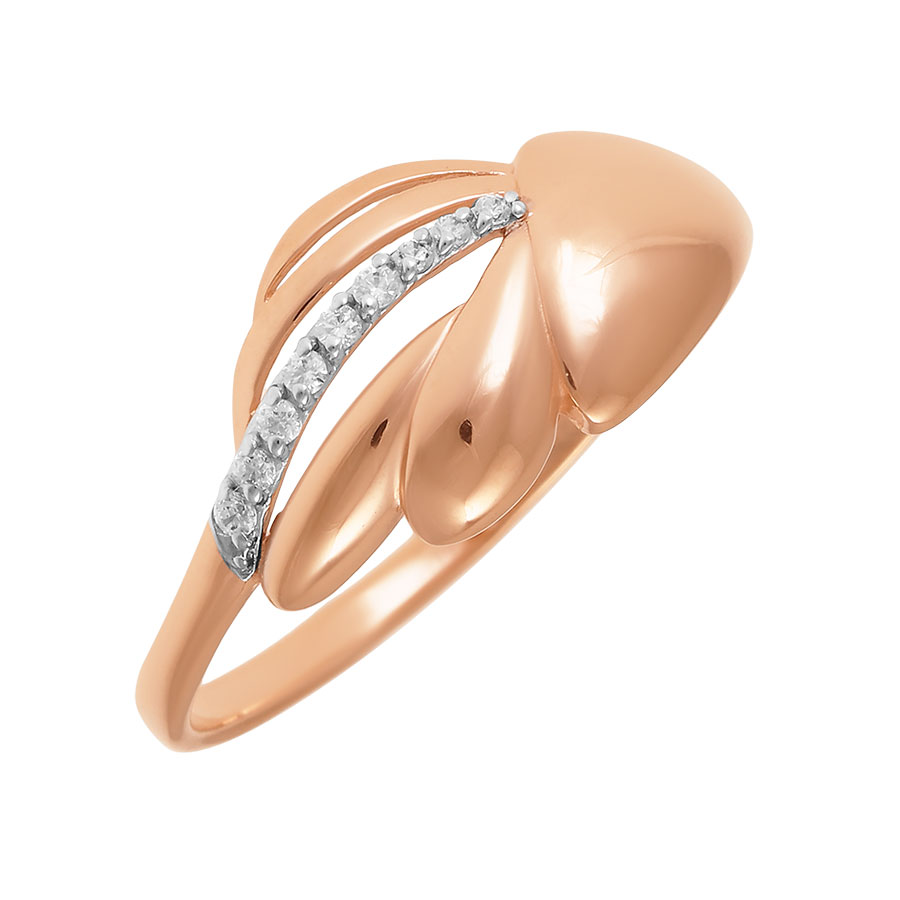 Кольцо, золото, фианит, 013741-1102